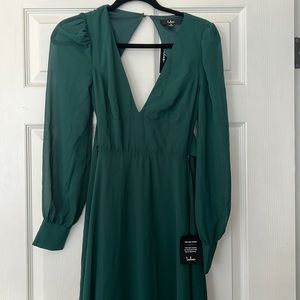Lulus floor length green dress